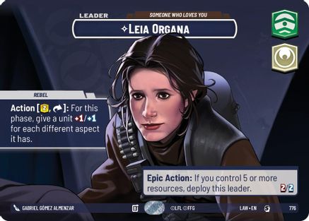 Image of Leia Organa - Someone Who Loves You (Showcase) (776) - A Lawless Time Foil