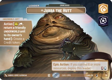 Image of Jabba the Hutt - Crime Boss (Showcase) (781) - A Lawless Time Foil