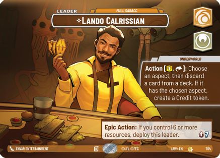Image of Lando Calrissian - Full Sabacc (Showcase) (784) - A Lawless Time Foil