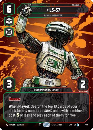 Image of L3-37 - Radical Instigator (Prestige) (790) - A Lawless Time