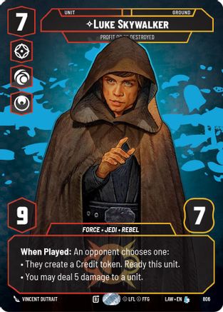 Image of Luke Skywalker - Profit or Be Destroyed (Prestige) (806) - A Lawless Time