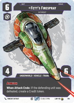 Image of Fett's Firespray - In Pursuit (Prestige) (814) - A Lawless Time