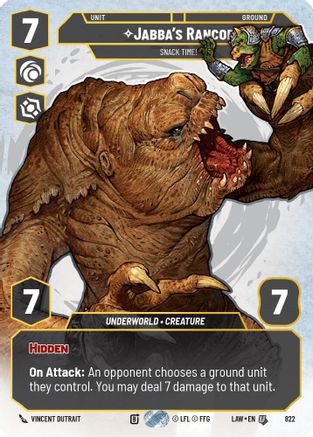 Image of Jabba's Rancor - Snack Time! (Prestige) (822) - A Lawless Time