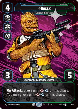 Image of Bossk - Join Our Merry Band (Prestige Foil) (825) - A Lawless Time Foil