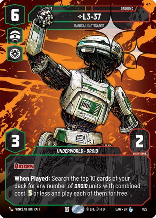 Image of L3-37 - Radical Instigator (Prestige Foil) (829) - A Lawless Time Foil