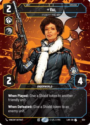 Image of Val - It's Been a Ride, Babe (Prestige Foil) (830) - A Lawless Time Foil