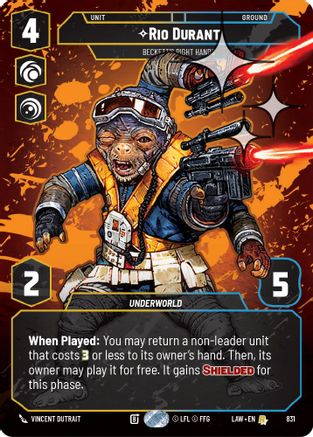 Image of Rio Durant - Beckett's Right Hands (Prestige Foil) (831) - A Lawless Time Foil