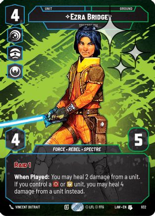 Image of Ezra Bridger - Spectre Six (Prestige Foil) (832) - A Lawless Time Foil