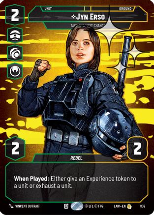 Image of Jyn Erso - Take the Next Chance (Prestige Foil) (839) - A Lawless Time Foil