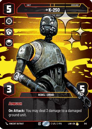 Image of K-2S0 - Locking the Vault (Prestige Foil) (841) - A Lawless Time Foil