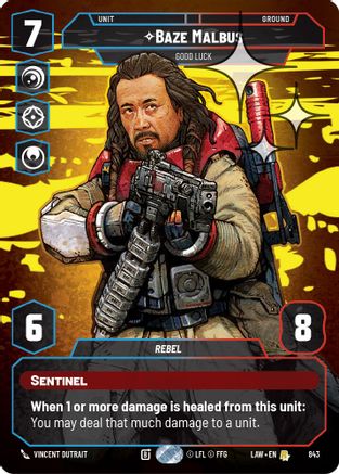 Image of Baze Malbus - Good Luck (Prestige Foil) (843) - A Lawless Time Foil