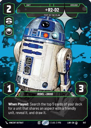 Image of R2-D2 - Part of the Plan (Prestige Foil) (847) - A Lawless Time Foil