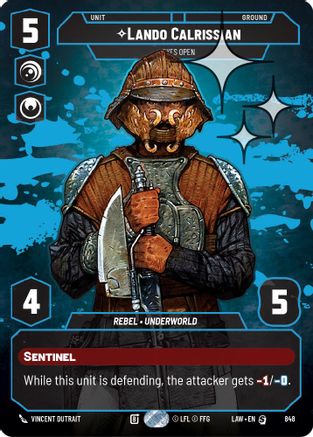 Image of Lando Calrissian - Eyes Open (Prestige Foil) (848) - A Lawless Time Foil