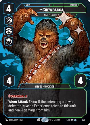 Image of Chewbacca - Mighty Rescuer (Prestige Foil) (849) - A Lawless Time Foil
