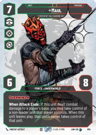 Image of Maul - Master of the Shadow Collective (Prestige Foil) (854) - A Lawless Time Foil