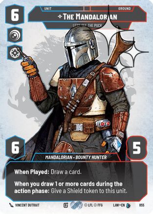 Image of The Mandalorian - Let's See The Puck (Prestige Foil) (855) - A Lawless Time Foil