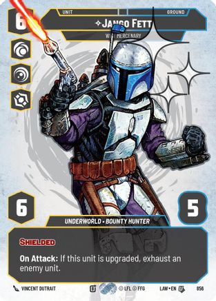 Image of Jango Fett - Wily Mercenary (Prestige Foil) (856) - A Lawless Time Foil