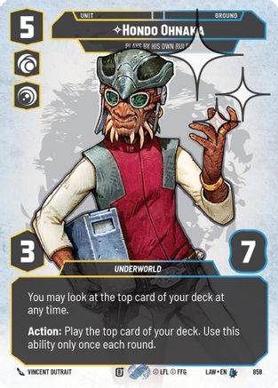 Image of Hondo Ohnaka - Plays By His Own Rules (Prestige Foil) (858) - A Lawless Time Foil