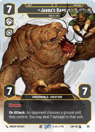Image of Jabba's Rancor - Snack Time! (Prestige Foil) (861) - A Lawless Time Foil