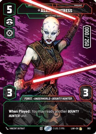 Image of Asajj Ventress - Reluctant Hunter (Serialized) (863) - A Lawless Time Foil