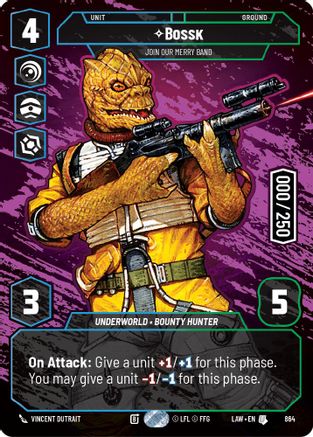 Image of Bossk - Join Our Merry Band (Serialized) (864) - A Lawless Time Foil