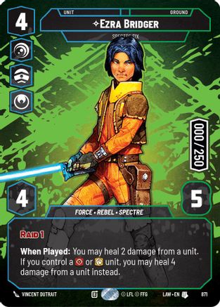 Image of Ezra Bridger - Spectre Six (Serialized) (871) - A Lawless Time Foil