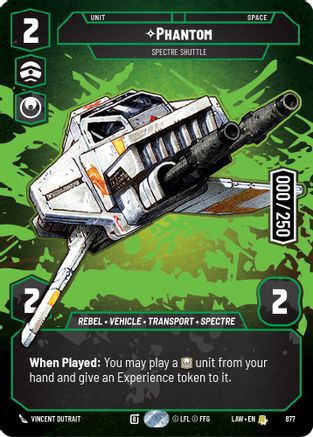 Image of Phantom - Spectre Shuttle (Serialized) (877) - A Lawless Time Foil