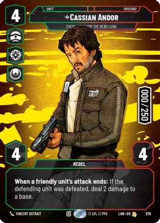 Image of Cassian Andor - Everything for the Rebellion (Serialized) (879) - A Lawless Time Foil