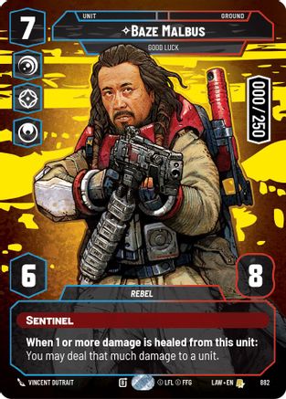 Image of Baze Malbus - Good Luck (Serialized) (882) - A Lawless Time Foil