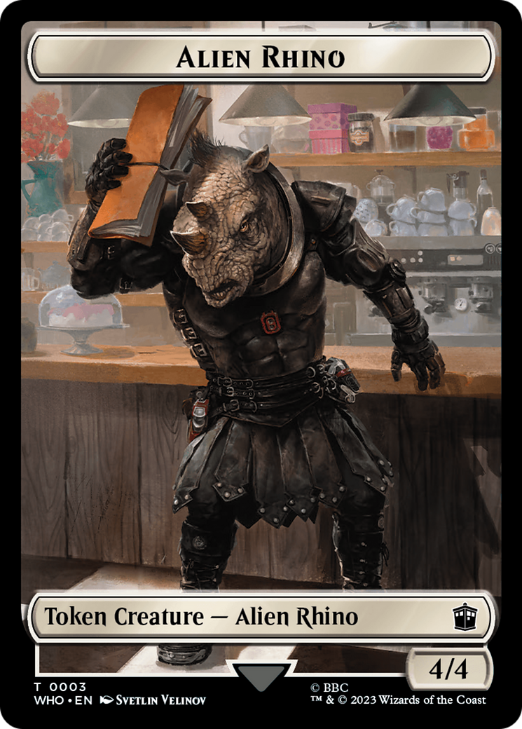 Image of Alien Rhino (TWHO-003) - Doctor Who Tokens Foil