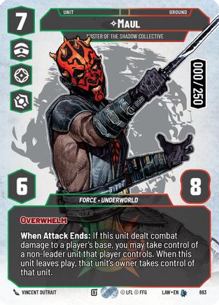 Image of Maul - Master of the Shadow Collective (Serialized) (893) - A Lawless Time Foil