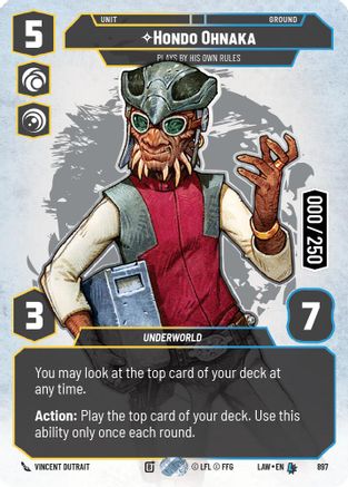 Image of Hondo Ohnaka - Plays By His Own Rules (Serialized) (897) - A Lawless Time Foil