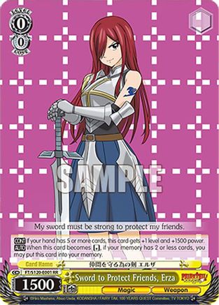 Image of Sword to Protect Friends, Erza (FT/S120-E001 RR) - FAIRY TAIL 100 YEARS QUEST