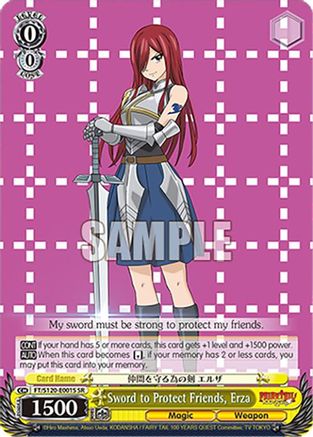 Image of Sword to Protect Friends, Erza (SR) (FT/S120-E001S SR) - FAIRY TAIL 100 YEARS QUEST