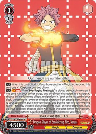 Image of Dragon Slayer of Smoldering Fire, Natsu (FT/S120-E058 R) - FAIRY TAIL 100 YEARS QUEST