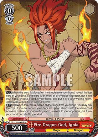 Image of Fire Dragon God, Ignia (SR) (FT/S120-E060S SR) - FAIRY TAIL 100 YEARS QUEST