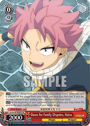 Image of Down for Family Disputes, Natsu (SR) (FT/S120-E062S SR) - FAIRY TAIL 100 YEARS QUEST