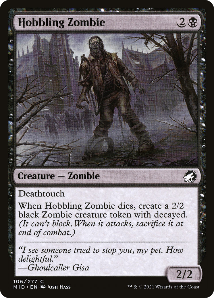 Image of Hobbling Zombie (MID-106) - Innistrad: Midnight Hunt