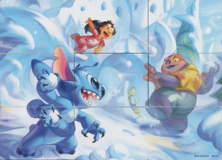 Image of Winterspell Snowball Fight Puzzle Insert (Set of 9)  - Winterspell