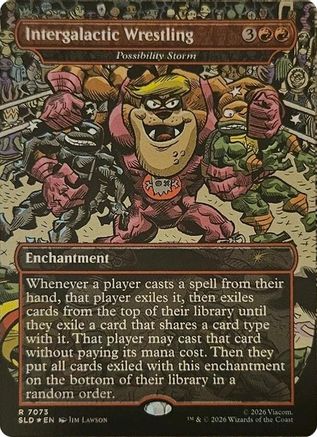 Image of Intergalactic Wrestling - Possibility Storm (SLD-7073) - Secret Lair Drop Series Foil