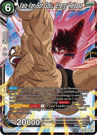 Image of Kaio-Ken Son Goku, Energy Release (BT30-111) - Three Glorious Fighters Foil