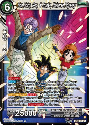 Image of Son Goku, Pan, & Trunks, Universe Odyssey (BT30-124) - Three Glorious Fighters Foil