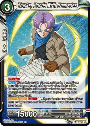 Image of Trunks, Bonds With Comrades (BT30-129) - Three Glorious Fighters Foil