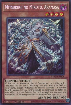 Image of Mitsurugi no Mikoto, Aramasa (Secret Rare) (L26D-ENM06) - Legendary Modern Decks 2026 1st Edition