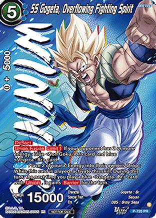 Image of SS Gogeta, Overflowing Fighting Spirit (Ultra-Bout Series Tournament Pack Vol.2) (Winner) (P-728) - Tournament Promotion Cards Foil