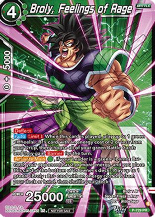 Image of Broly, Feelings of Rage (Ultra-Bout Series Tournament Pack Vol.2) (P-729) - Tournament Promotion Cards