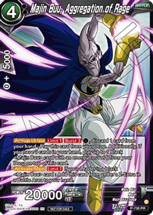 Image of Majin Buu, Aggregation of Rage (Ultra-Bout Series Tournament Pack Vol.2) (P-736) - Tournament Promotion Cards