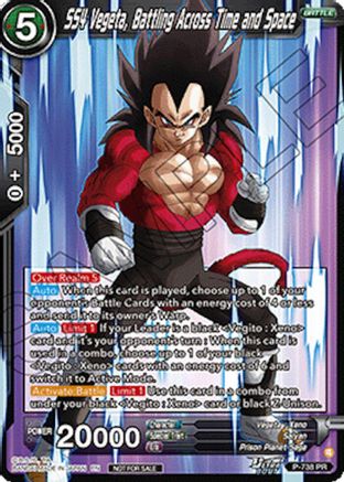 Image of SS4 Vegeta, Battling Across Time and Space (Ultra-Bout Series Tournament Pack Vol.2) (P-738) - Tournament Promotion Cards