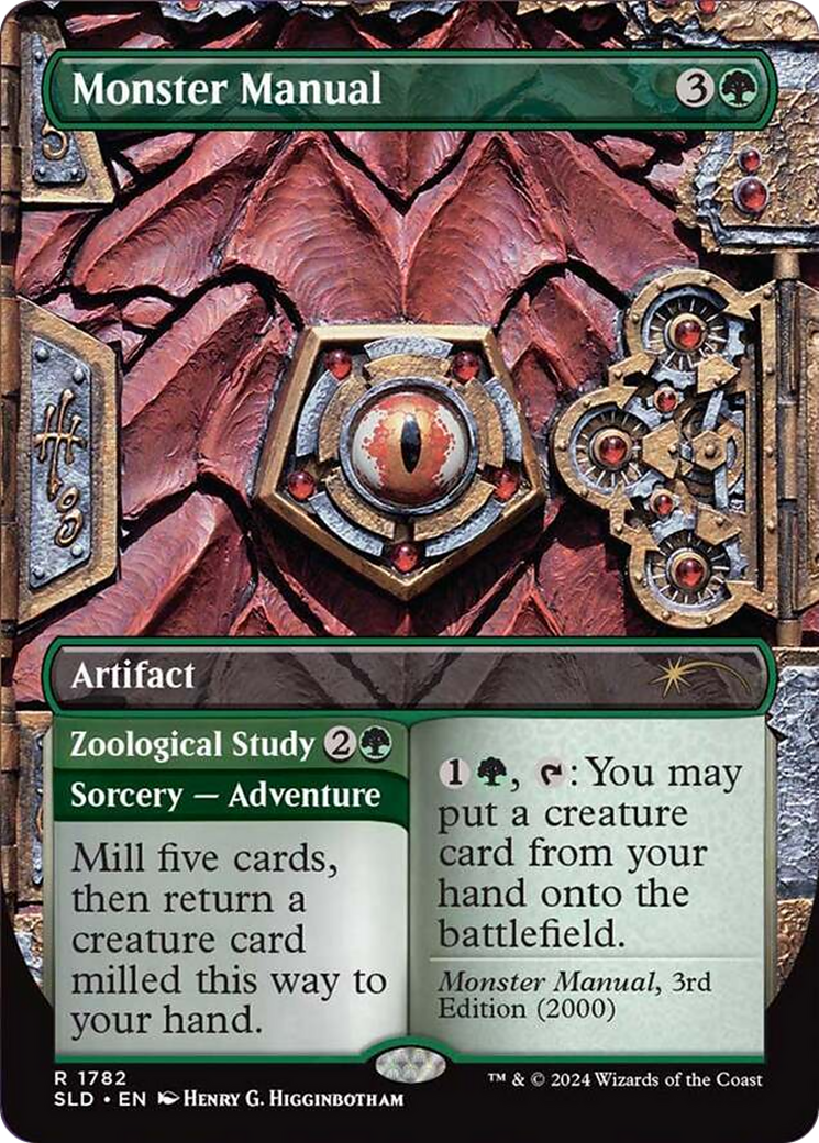 Image of Monster Manual // Zoological Study (SLD-1782) - Secret Lair Drop (Borderless) Foil