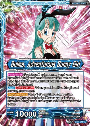 Image of Bulma // Bulma, Adventurous Bunny Girl (BT30-016) - Three Glorious Fighters